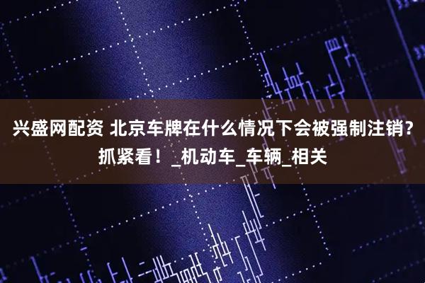 兴盛网配资 北京车牌在什么情况下会被强制注销？抓紧看！_机动车_车辆_相关